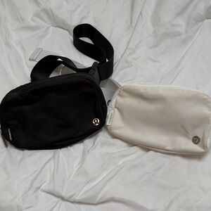 lululemon athletica Black and White Belt Bag - set of 2